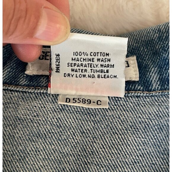 Vintage GUESS George Marciano Denim Trucker Jacket 90's Youth Unisex - Picture 6 of 10